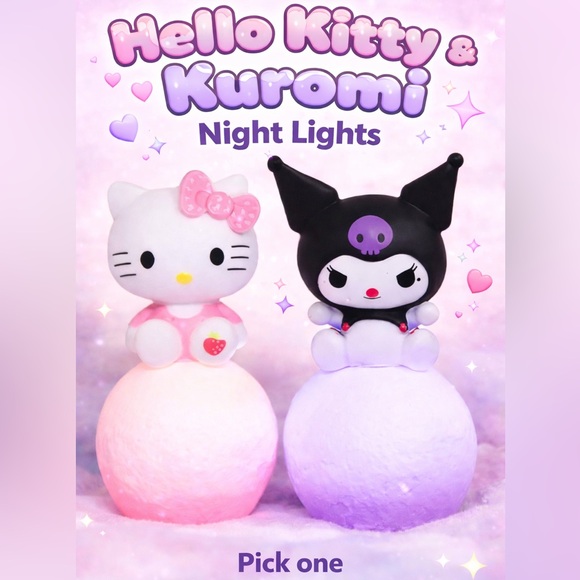 Hello Kitty Or Kuromi Portable Night Light - Picture 1 of 5